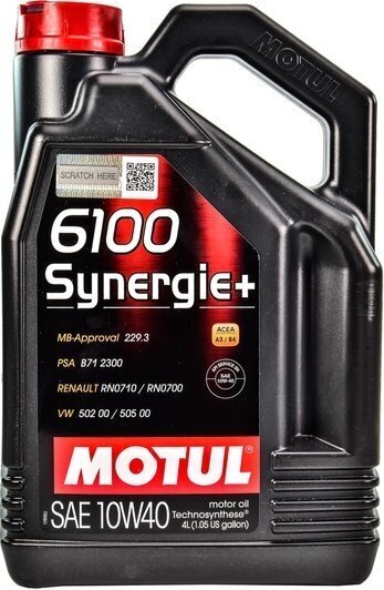 Motul 6100 Synergie+ 10W40 motoreļļa, 4L cena un informācija | Motoreļļas | 220.lv