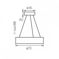 Piekaramā lampa Jasmin C 270-G/O цена и информация | Люстры | 220.lv