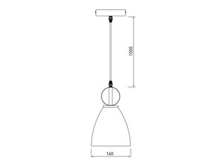 Piekaramā lampa KERALA, 16 cm, grey 3321 cena un informācija | Lustras | 220.lv