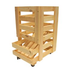 Деревянный ящик для хранения овощей, 30х37х51 см. цена и информация | Ящики для вещей | 220.lv