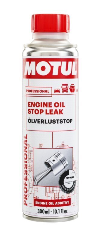 Piedeva eļļas noplūdes samazināšanai Motul Engine Oil Stop Leak, 300 ml cena un informācija | Auto eļļu piedevas | 220.lv