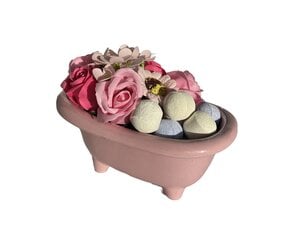 Букет мыльных цветов в розовой ванне. цена и информация | Мыло | 220.lv