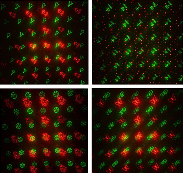 Ārtelpu lāzera projektors, sarkans/zaļš cena un informācija | Svētku dekorācijas | 220.lv