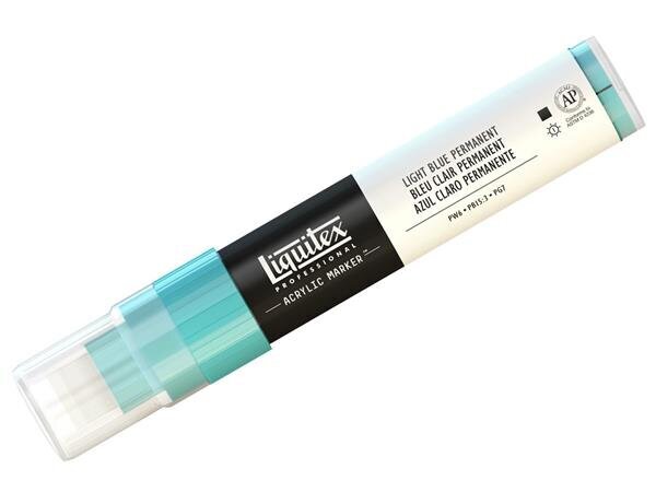 Akrila mārkeris Liquitex 15mm 0770 light blue permanent cena un informācija | Modelēšanas un zīmēšanas piederumi | 220.lv