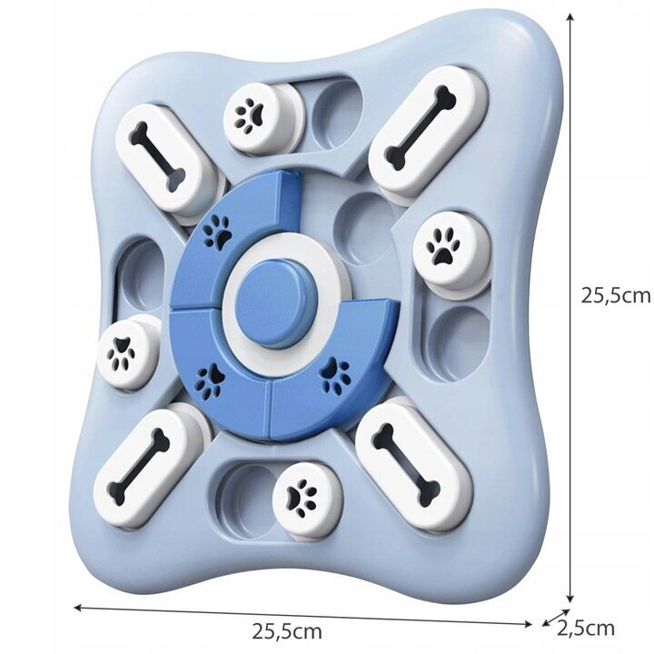 Interaktīva izglītojoša suņu rotaļlieta Purlov, 25x25 cm, zila cena un informācija | Suņu rotaļlietas | 220.lv