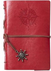 Retro stila dienasgrāmata, sarkana, A7 цена и информация | Тетради и бумажные товары | 220.lv