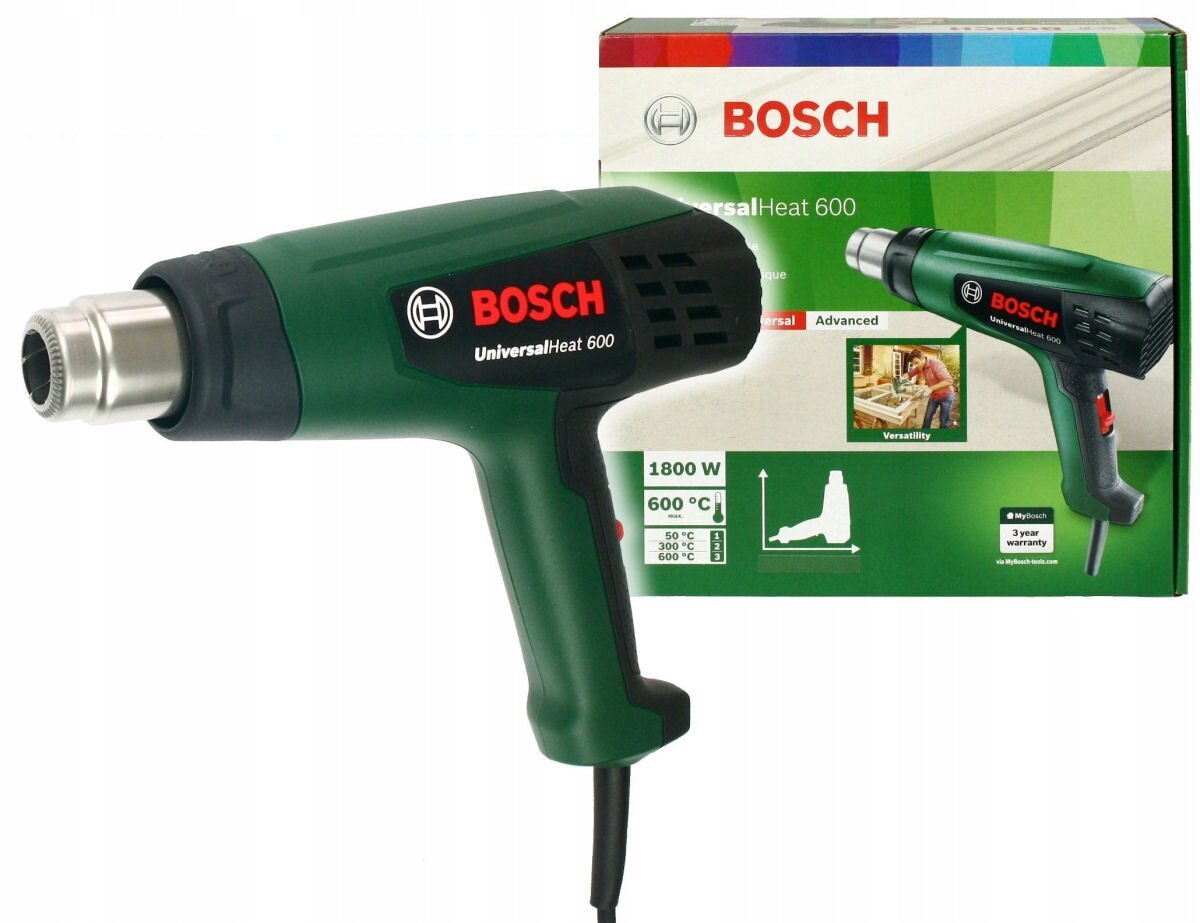 Siltuma lielgabals Bosch 1800 W, 230 V, 600 °C cena un informācija | Celtniecības fēni | 220.lv