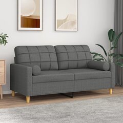 Трехместный тканевый диван, темно-серый цена и информация | Диваны | 220.lv