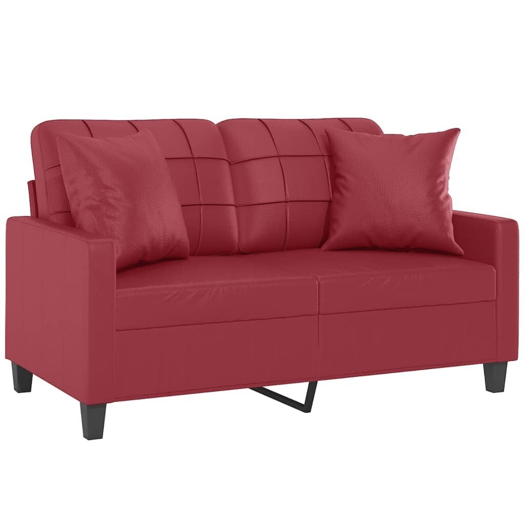 Divvietīgs dīvāns vidaXL, 120 cm, sarkans cena un informācija | Dīvāni | 220.lv