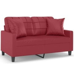 Divvietīgs dīvāns vidaXL, 120 cm, sarkans цена и информация | Диваны | 220.lv