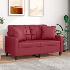 Divvietīgs dīvāns vidaXL, 120 cm, sarkans цена и информация | Диваны | 220.lv
