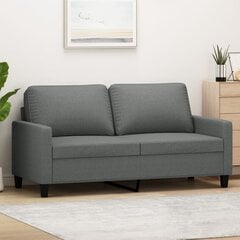 Divvietīgs dīvāns vidaXL, 140 cm, pelēks cena un informācija | Dīvāni | 220.lv
