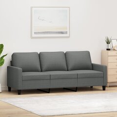 Trīsvietīgs dīvāns vidaXL, 180 cm, pelēks cena un informācija | Dīvāni | 220.lv
