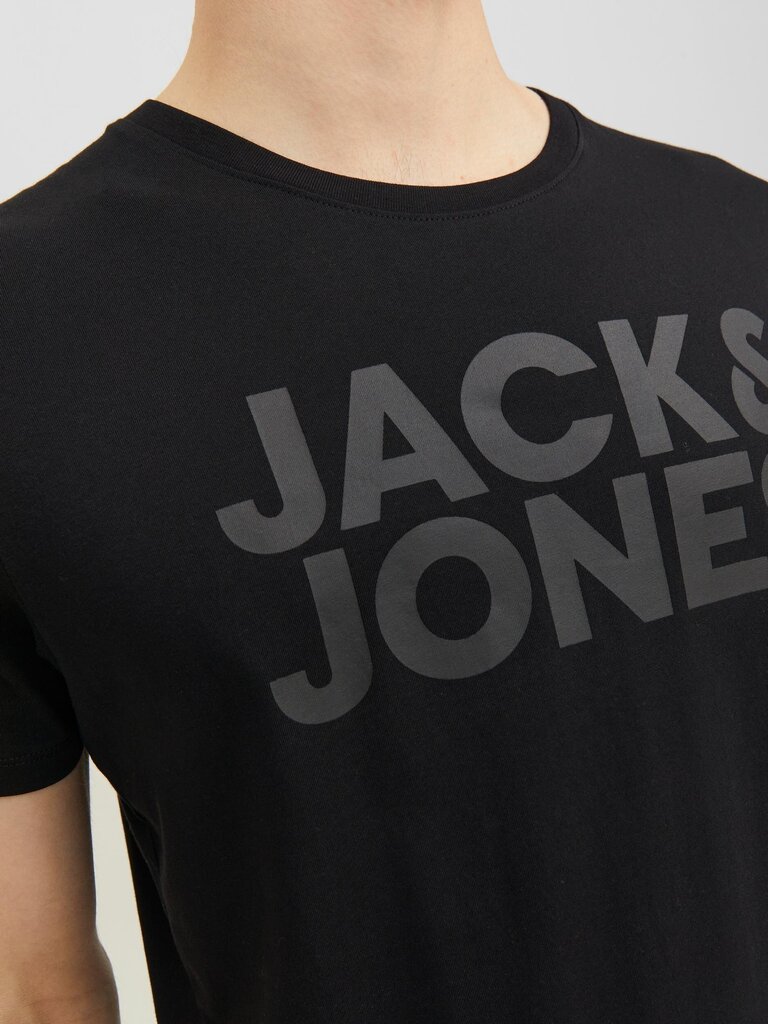 T-krekls vīriešiem Jack & Jones 12151955*01, 5715424111823, melns cena un informācija | Vīriešu T-krekli | 220.lv