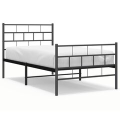 Кровать vidaXL, 100x200 см, черный цена и информация | Кровати | 220.lv