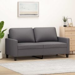 Divvietīgs dīvāns vidaXL, 140 cm, pelēks цена и информация | Диваны | 220.lv