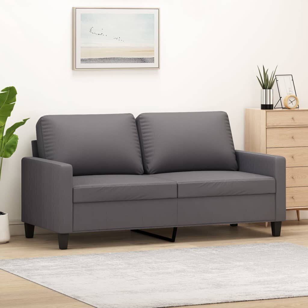 Divvietīgs dīvāns vidaXL, 140 cm, pelēks цена и информация | Dīvāni | 220.lv