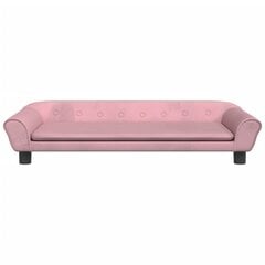 vidaXL gulta suņiem, rozā, 100x50x21 cm, samts cena un informācija | Suņu gultas, spilveni, būdas | 220.lv