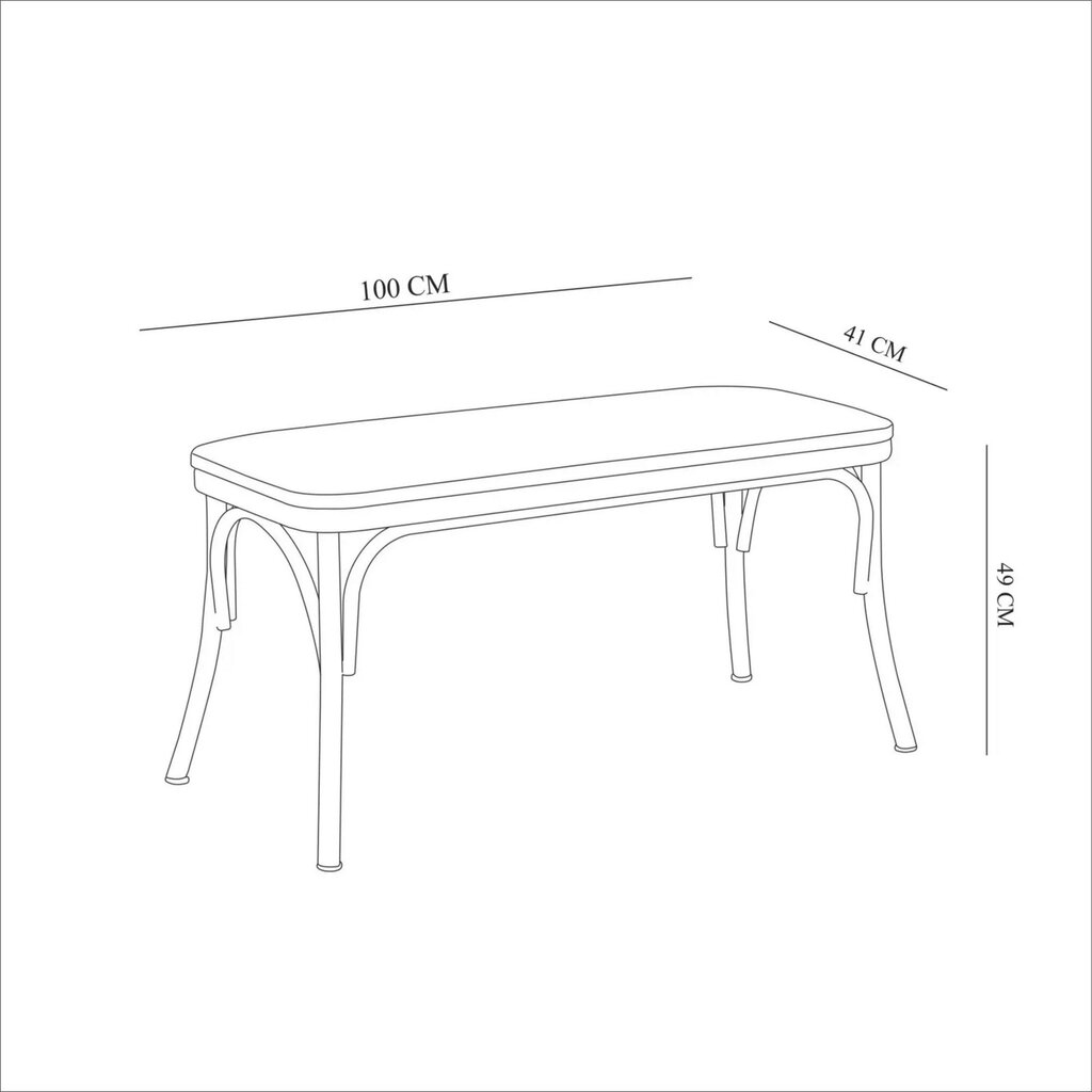 Krēsls Asir, 100x49x41cm, melns cena un informācija | Sēžammaisi, pufi | 220.lv