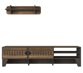 Тумба под телевизор Asir, 183,6x46x34,8см, коричневый/черный цена и информация | Тумбы под телевизор | 220.lv