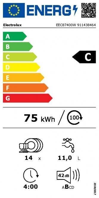 Electrolux EEC87400W cena un informācija | Trauku mazgājamās mašīnas | 220.lv