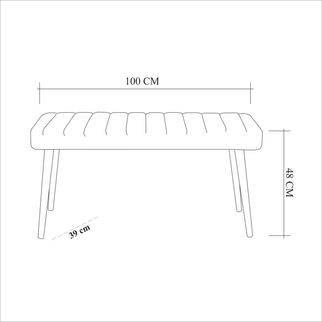 Sols Asir, 100x48x39cm, pelēks/balts cena un informācija | Sēžammaisi, pufi | 220.lv