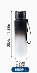 Бутылка для спортивной воды большой емкости, 1000 мл цена и информация | Бутылки для воды | 220.lv
