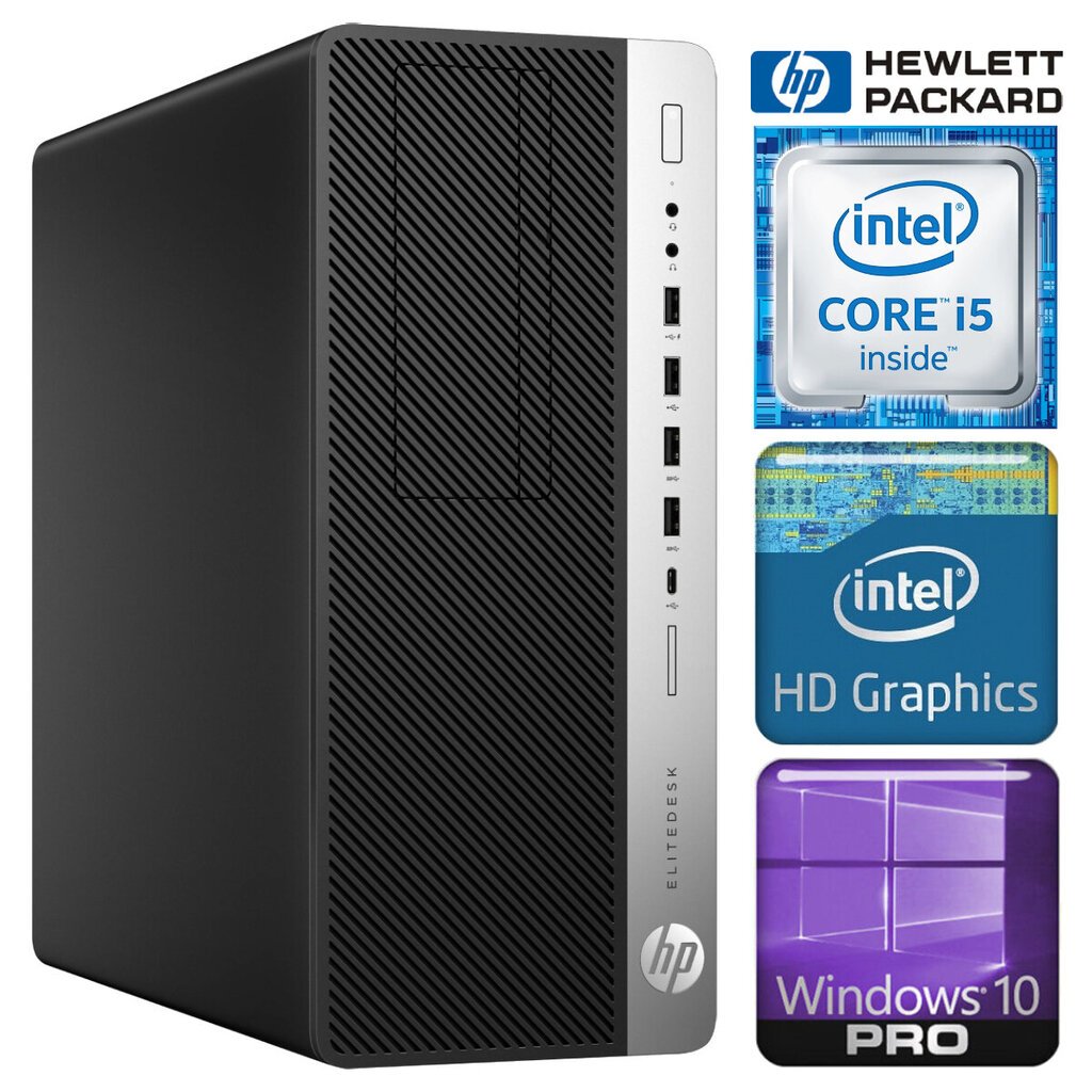 Компьютер HP 800 G3 Tower i5-7500 32GB 1TB SSD M.2 NVME+1TB GT1030 2GB  WIN10Pro цена | 220.lv