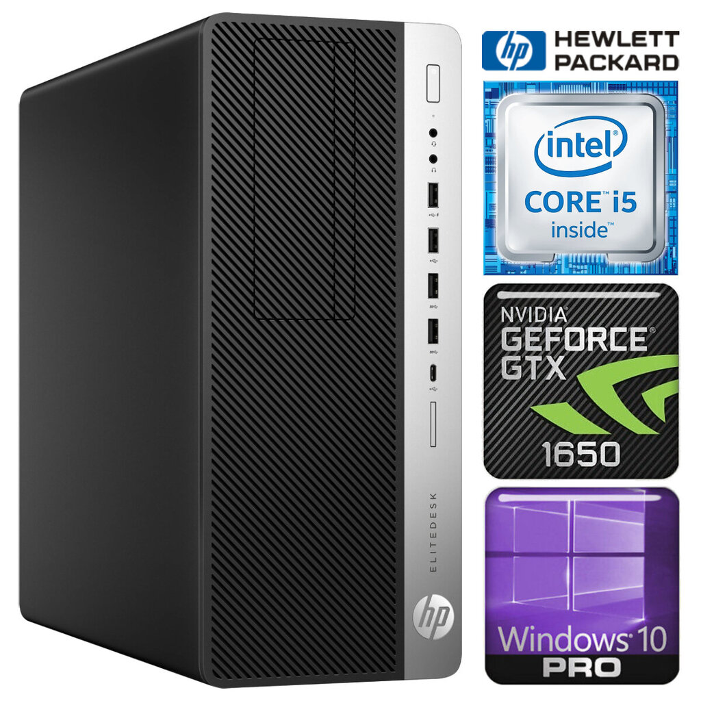 Компьютер HP 800 G3 Tower i5-7500 32GB 1TB SSD M.2 NVME+1TB GT1030 2GB  WIN10Pro цена | 220.lv