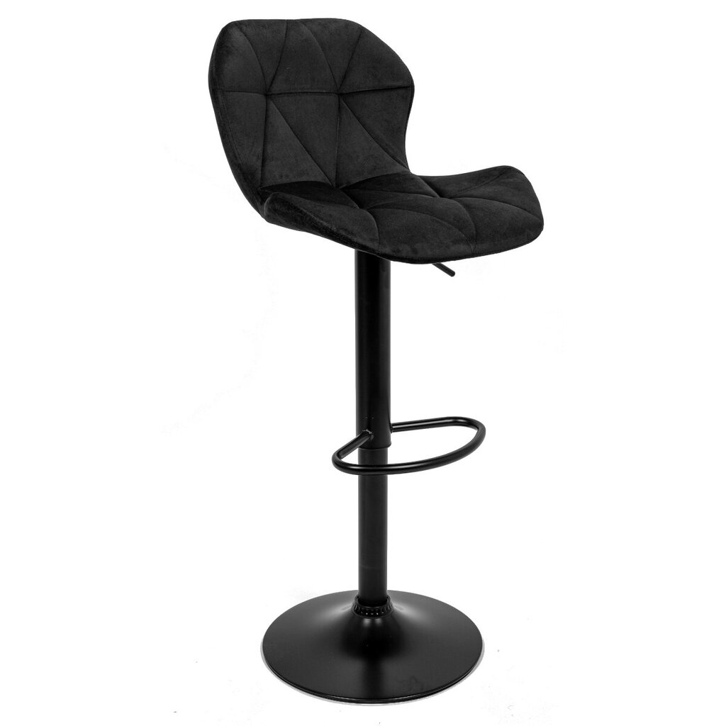 2 bāra krēslu komplekts, Viking, Pina, melns cena un informācija | Virtuves un ēdamistabas krēsli | 220.lv