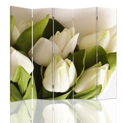 Ширма Белые тюльпаны цена и информация | Мобильные стенки | 220.lv
