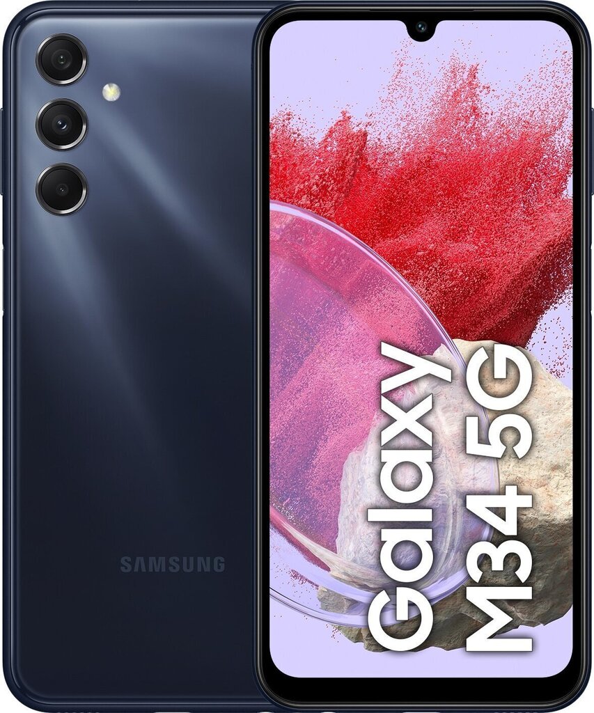 Телефон Samsung Galaxy M34 5G 6/128GB SM-M346BDBFXEO Midnight Blue цена |  220.lv