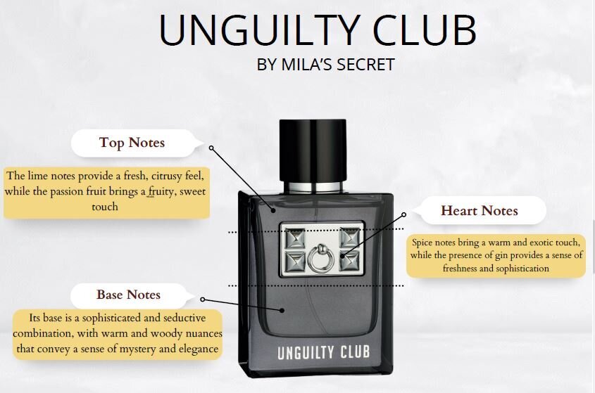 Parfimērijas ūdens Mila's Secret Unguilty Club EDP vīriešiem, 100 ml cena un informācija | Vīriešu smaržas | 220.lv