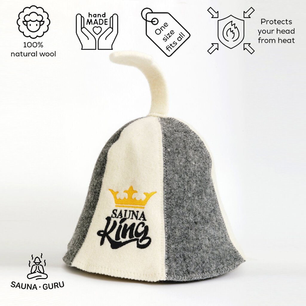 Pirts cepure Sauna King 100% vilna cena un informācija | Pirts lietas | 220.lv