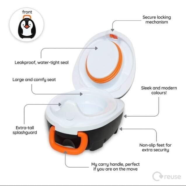 Ceļojošais podiņš Penguin My Carry Potty цена и информация | Bērnu podiņi | 220.lv