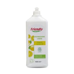 Organiskais trauku mazgāšanas līdzeklis ar citronu eļļu Friendly Organic, 1000 ml цена и информация | Средства для мытья посуды | 220.lv