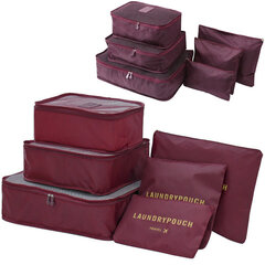 Чемоданный набор для чемодана, 6 шт., фиолетовый цена и информация | Чемоданы, дорожные сумки | 220.lv