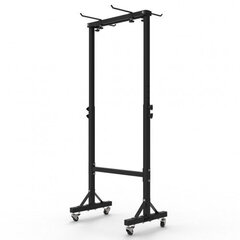 Statīvs jogas paklājiņiem Full Adjustable Storage, 45x45x1.5mm, melns cena un informācija | Jogas preces | 220.lv