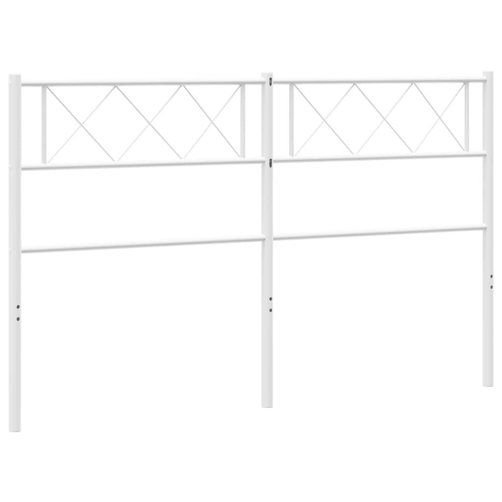 Gultas galvgalis vidaXL, 120 cm, balts cena un informācija | Gultas | 220.lv