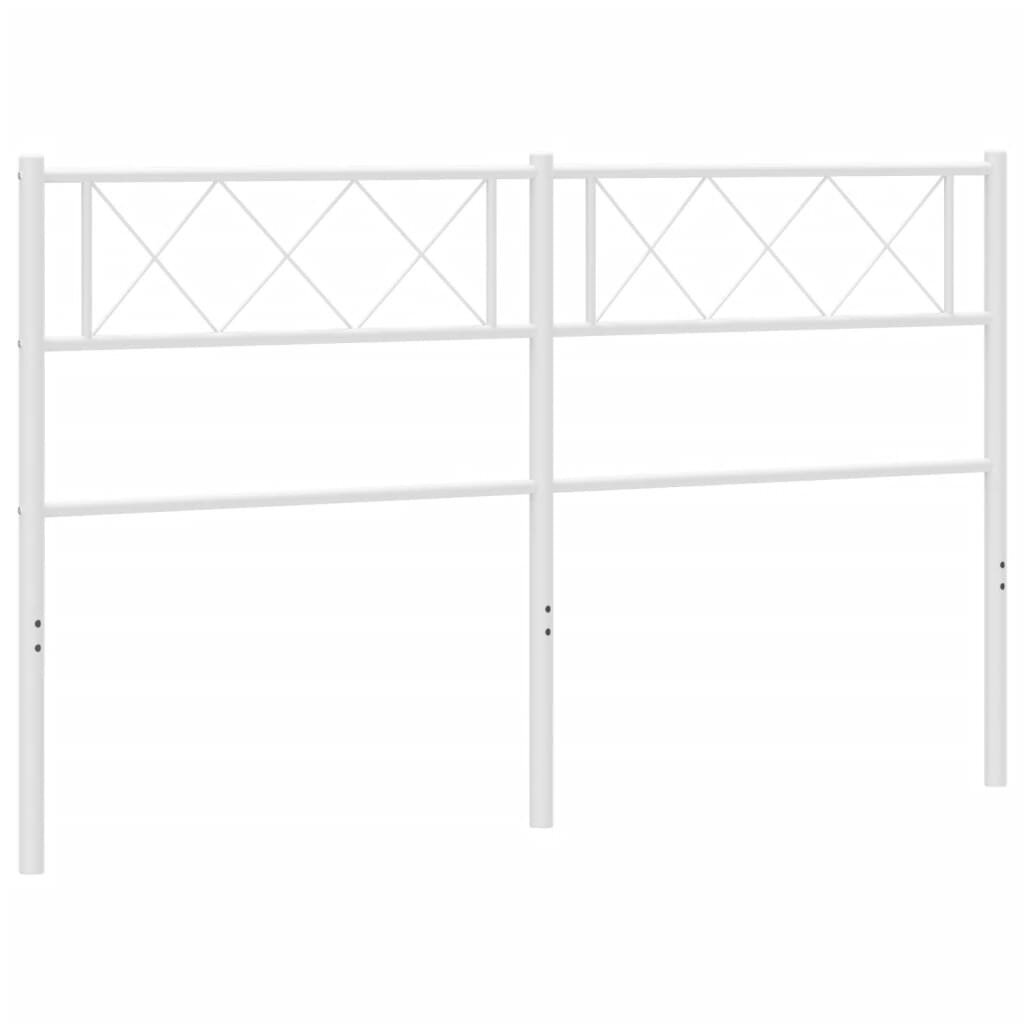 Gultas galvgalis vidaXL, 150 cm, balts cena un informācija | Gultas | 220.lv