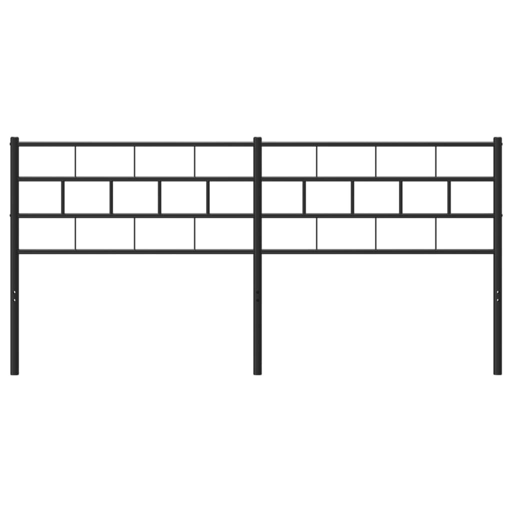 Gultas galvgalis vidaXL, 160 cm, melns cena un informācija | Gultas | 220.lv