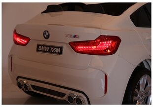 Vienvietīgs bērnu elektromobilis BMW X6M, balts cena un informācija | Bērnu elektroauto | 220.lv