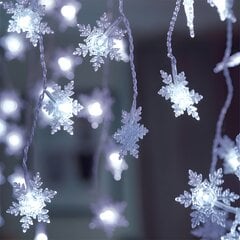 Ziemassvētku lampiņas ar 19 sniegpārslām un daudzām mazākām lampiņām, 4m, 96 LED, LIVMAN XY-016 цена и информация | Гирлянды | 220.lv