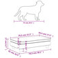 vidaXL suņa gulta ar pagarinājumu, melna, 100x50x30 cm, mākslīgā āda cena un informācija | Suņu gultas, spilveni, būdas | 220.lv