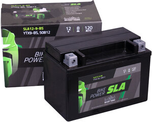 Akumulators motocikliem Intact Battery-Power Sla YTX9-BS 8Ah c20 120A cena un informācija | Moto akumulatori | 220.lv