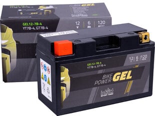 Akumulators motocikliem intAct Battery-Power GEL YT7B-4 12V 6Ah c20 120A cena un informācija | Moto akumulatori | 220.lv