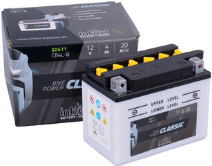 Аккумулятор для мотоциклов intAct Battery-Power Classic (CB4L-B) 12V 4Ah (c20) 20A (EN) цена и информация | Мото аккумуляторы | 220.lv