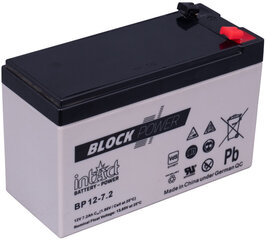 Аккумулятор 12V 7.2Ah (C20) INTACT Block-Power 151x65x98 mm цена и информация | Мото аккумуляторы | 220.lv