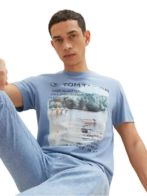 Tom Tailor T-krekls vīriešiem 1035617.12364, zils цена и информация | Vīriešu T-krekli | 220.lv