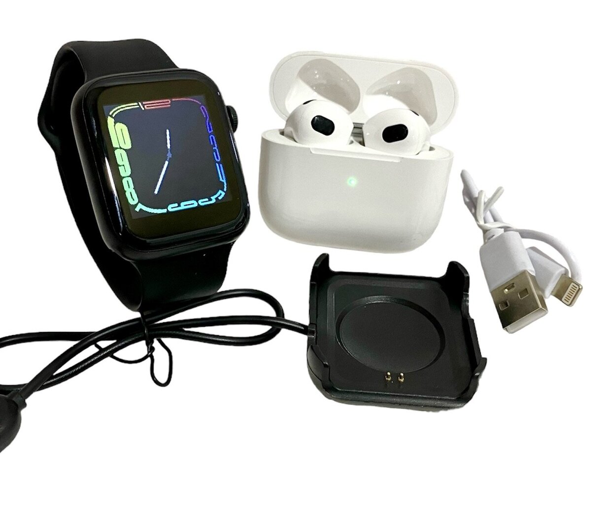 Watch 8 DM01 Black + Earphones White cena un informācija | Viedpulksteņi (smartwatch) | 220.lv